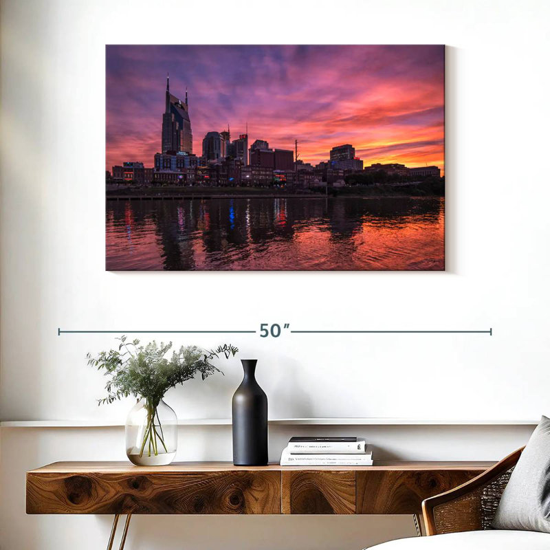 Kavia Nashville au crépuscule, H 26 po x l 39 po