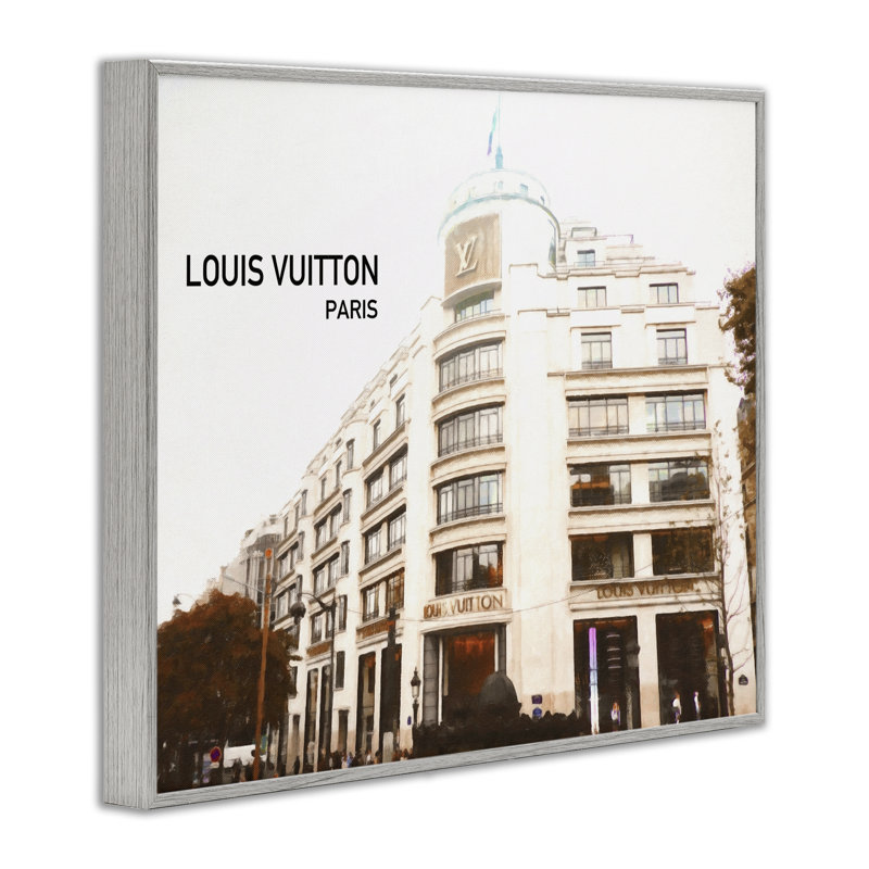  Designer Brand Building Grey Framed Giclee Art by Graffi*tee Studios, Estampe numérique Farmhouse, H 11 po x l 14 po