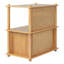 Table de chevet / table d'appoint en bois avec tablette ouverte et armoire de rangement