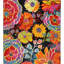 Tapis jaune à motif floral Lorene-86603345