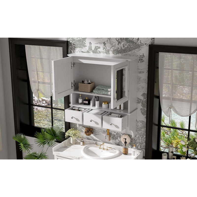Armoire de toilette 4 en 1, Blanc