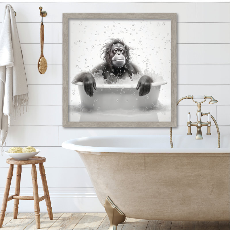 Animal Bathing Delight 16x16 Framed Board