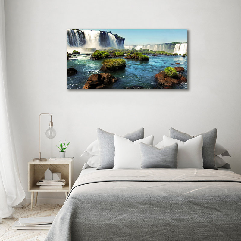 Waterfall Igaz - Wrapped Canvas Print, No Frame, 70cm H x 140cm W