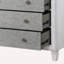 Commode moderne rustique gris et blanc vieilli
