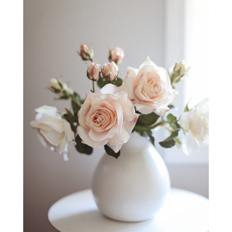 Real Touch Prestige Soft Yellow Rose 22", Pink