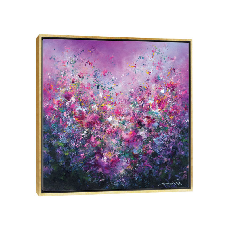 «Spring Symphony» par Jaanika Talts - reproduction d'art, Toile encadrée d'or, Pas de tapis, H 37 po x l 37 po x P 1,5 po