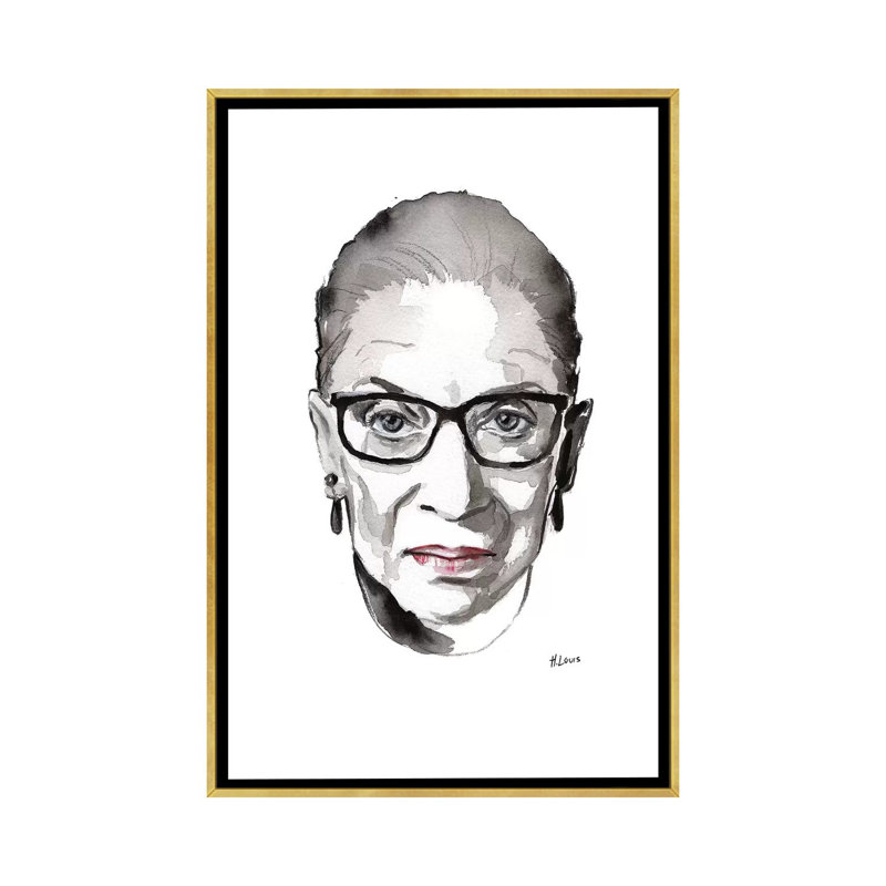 Impression RBG par Hodaya Louis, H 60 po x l 40po x P 1,5 po, Toile encadrée d'or, Pas de tapis