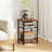 3-Tier Side End Table w/ Adjustable Mesh Shelf Narrow Nightstand