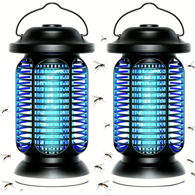 1 destructeur d'insectes électrique d'extérieur 20 W, lampe anti-moustiques haute puissance 4000 V, étanche IPX4, pour jardin, terrasse, ferme, couverture de 0,2 hectare