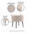 Upholstered Accent Ottoman | Solid Wood Base | Wheat Color | Gift Idea-1100014581