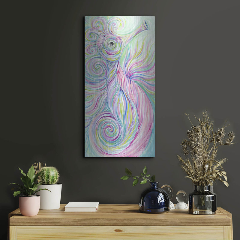 «Swirly Seahorse» par Estelle Grengs, H 24 po x l 12 po