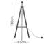 Silberman 130cm Tripod Floor Lamp-1292408794