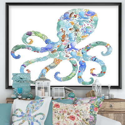 « octopus fait of octopus », impression sur toile