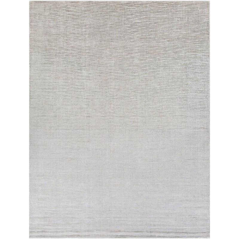 Tapis gris fait à la main Elba, Rectangle 8 pi x 10 pi