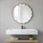 Miroir mural rond ondulé avec cadre en bois massif, miroir décoratif à bords ondulés pour salle de bain, chambre, salon et entrée-88115337-88115338