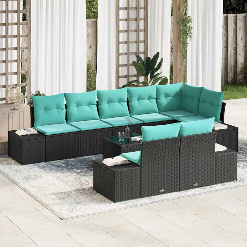Ensemble de canapé de jardin avec coussin 9 pièces vidaXL