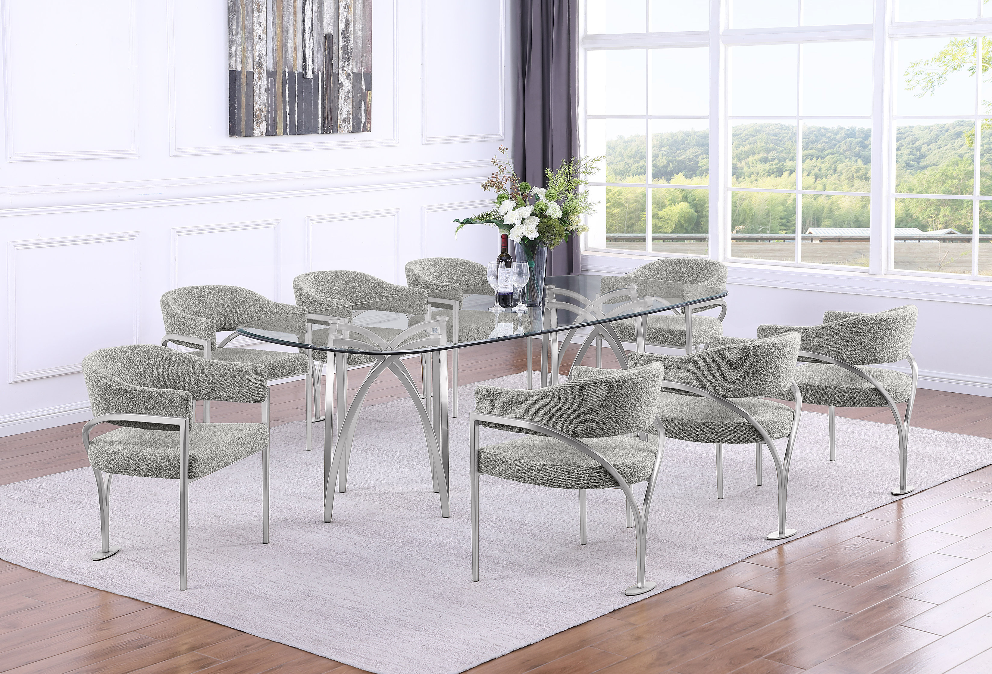 Orren Ellis Grandeur Tempered Glass Dining Set - Wayfair Canada