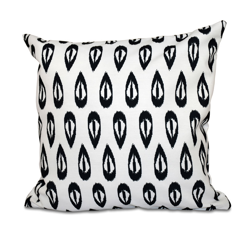  Housse de coussin d'extérieur carré et insert, Noir