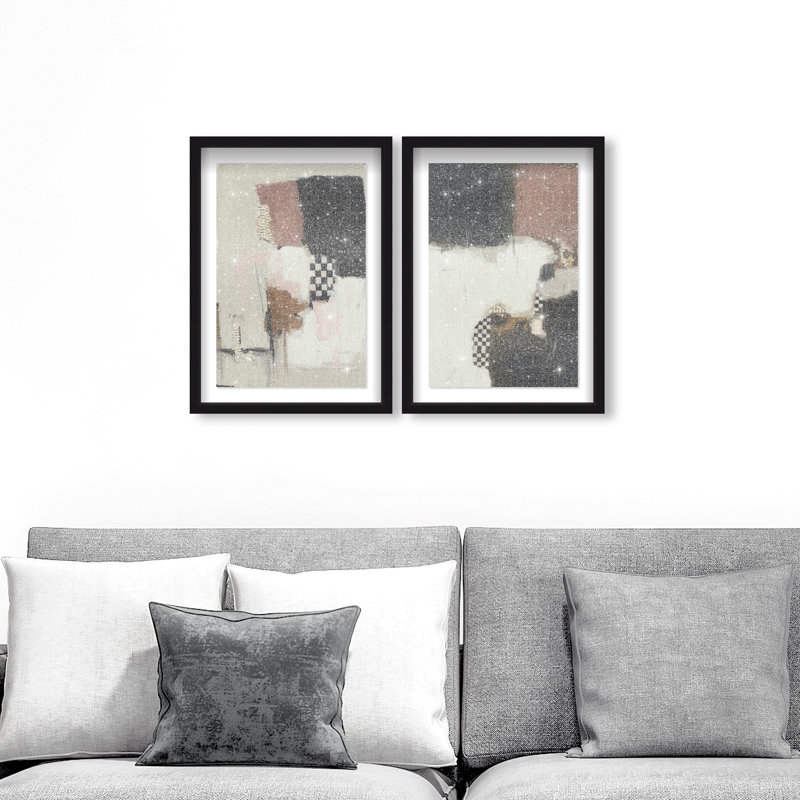 Longing Set Shadowbox Abstract Print by Oliver Gal, Black Frame, 10 x 15, 17.5"H x 25.5"W, Black Shadowbox