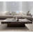 42" Square Faux Marble 2 Legs Modern Coffee Table-1014792385