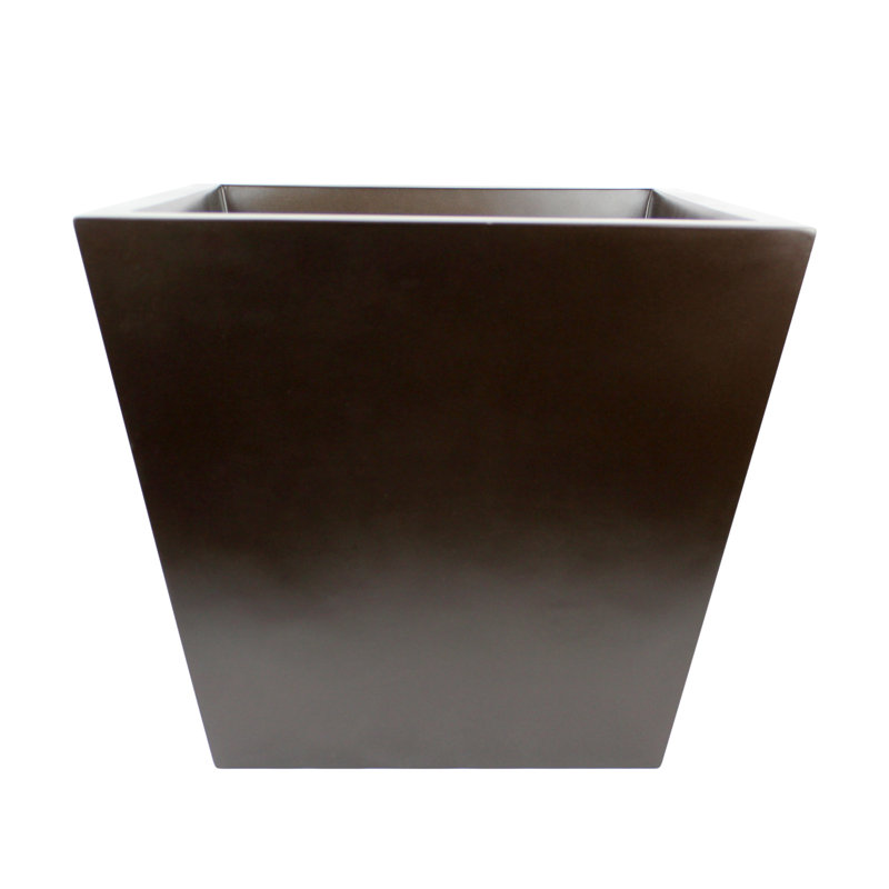 Boîte à fleurs carrée Saratoga, Brun, H 13,25 po x l 15 po x P 15 po