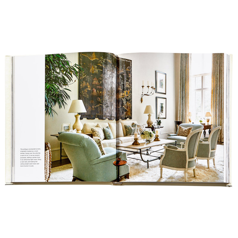 Graphic Image The Principles Of Pretty Rooms Coffee Table Book, Leather, Ivory