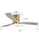 52 Inch Decorative LED Ceiling Fan With Dimmable LED Light 6 Speed Remote 3 Solid Wood Blades Reversible DC Motor For Living Room