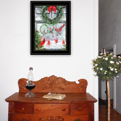 «Christmas Peace» par Ed Wargo, impression encadrée, cadre noir, art mural moderne minimaliste
