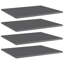 Ensemble de 4 tablettes vidaXL en bois d'ingénierie gris ultrabrillant-865290153-865290152