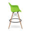 Tabouret de comptoir Modholic Eiffel avec accoudoirs, vert (ensemble de 2)-71243312