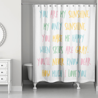 Traci You are My Sunshine Shower Curtain