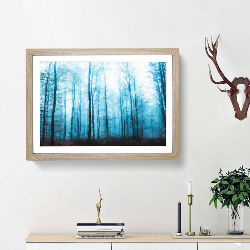 Forest in Frankfurt Germany - Framed Print, Oak Framed, 33cm H x 45cm W x 2cm D
