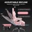 Fauteuil de jeu avec repose-pieds et soutien lombaire GTPLAYER, siège de jeu réglable en hauteur avec siège pivotant à 360 ° et appui-tête et pour le bureau ou les jeux (rose)-94758158