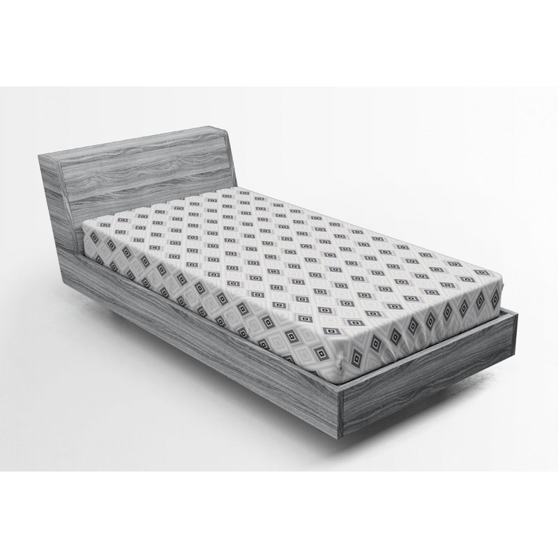 Microfiber Geometric Fitted Sheet, Twin XL Fitted Sheet