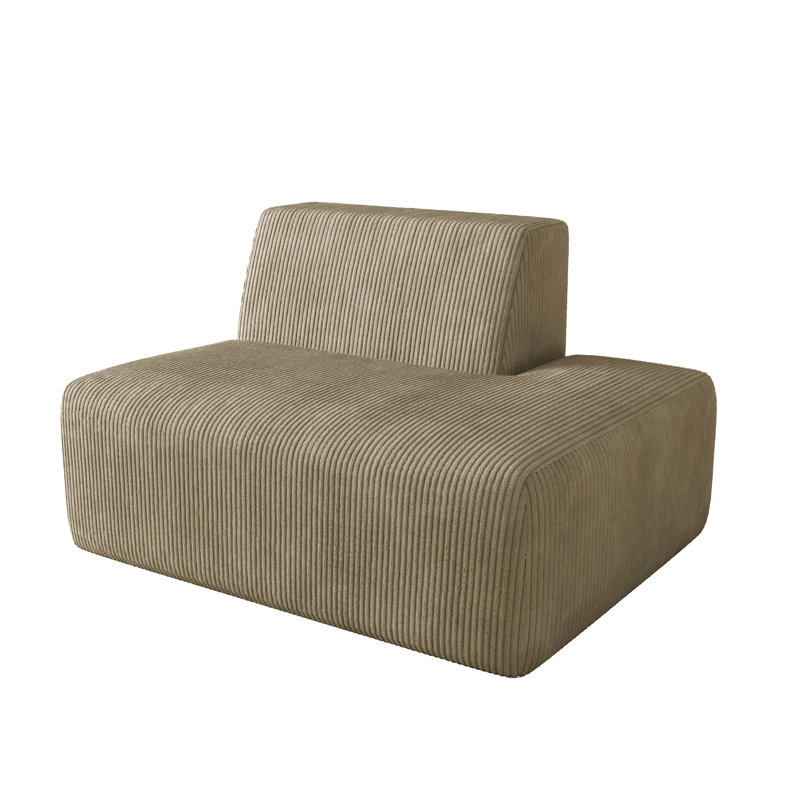128.8Cm Wide Side Chair, Khaki