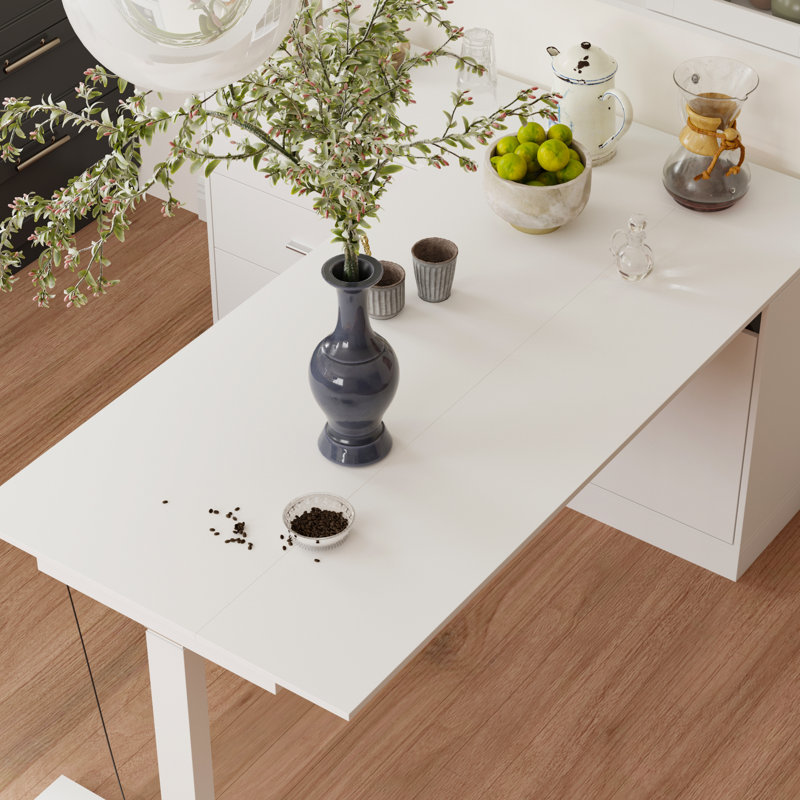 Liftable Dining Table Island With Pantry Cabinet