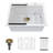 25x22" White granite composite Drop-in kitchen sink