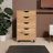 5 Drawer Chest File Cabinet, Wooden Storage Filing Cabinet with Wheels, Office File Cabinet, Office Alex Drawers for File storage-31709649