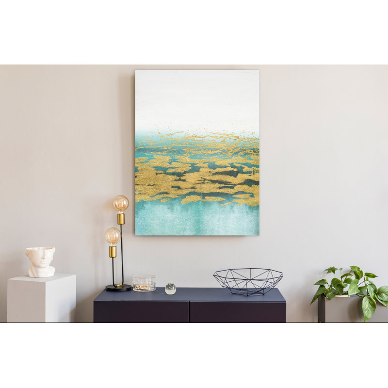 Peinture sur toile tendue, H 48 po x l 36 po x P 1,5 po