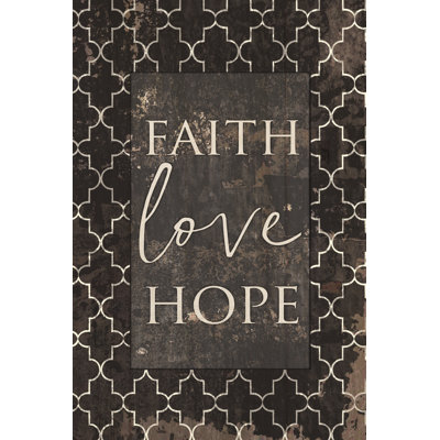 Faith Love Hope - Wrapped Canvas Print