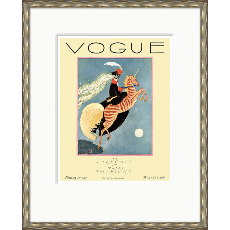 Vogue Cover, Spring Fashions, George Wolfe Plank, February 15, 1927 Print by Condé Nast, Silver