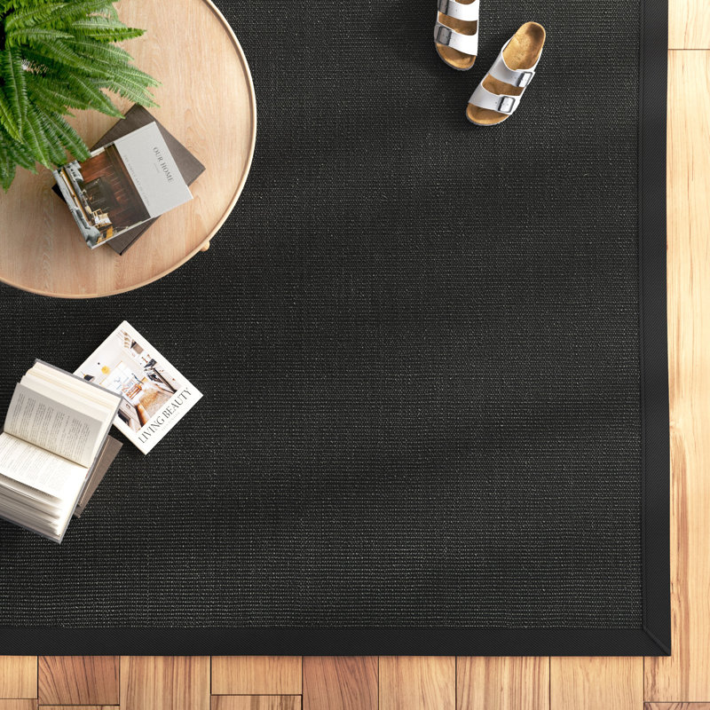 Essie Sisal Black Rug, Rectangle 120 x 180cm
