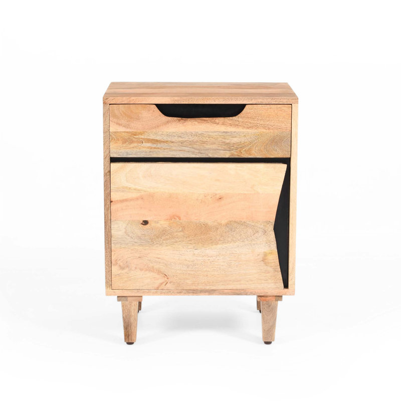 Table de chevet en bois naturel