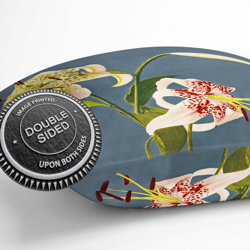 Lilies by Kazumasa Ogawa Cushion with Filling, 40cm H x 40cm W x 15cm D