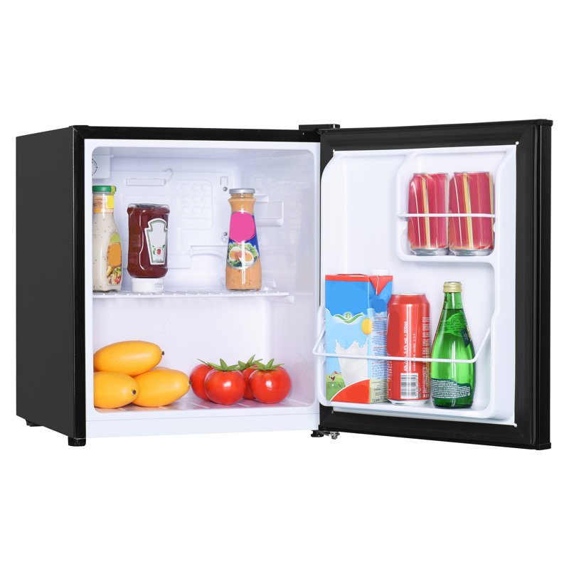Black Compact Energy Star Mini Fridge with Reversible Door