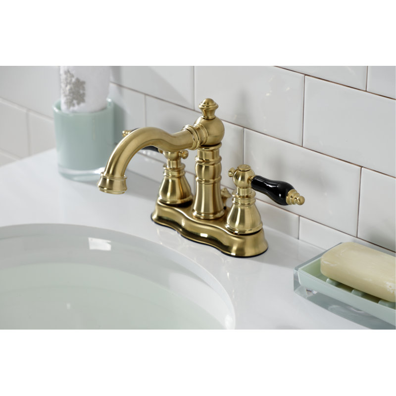 Robinet de salle de bain American Patriot, Laiton brossé / noir