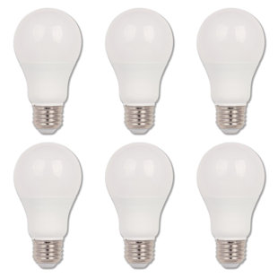6 Watt (40 Watt Equivalent), A19 LED, Non-Dimmable Light Bulb, E26/Medium (Standard) Base (Set of 6)