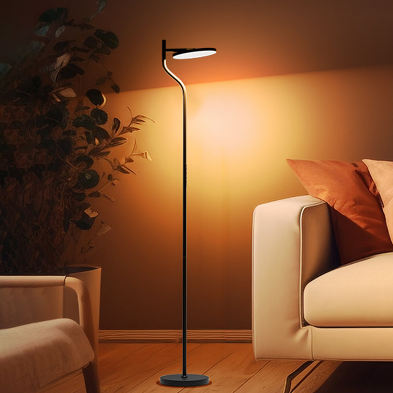 Lampe sur pied rotative 68,9 po avec télécommande et contrôle tactile