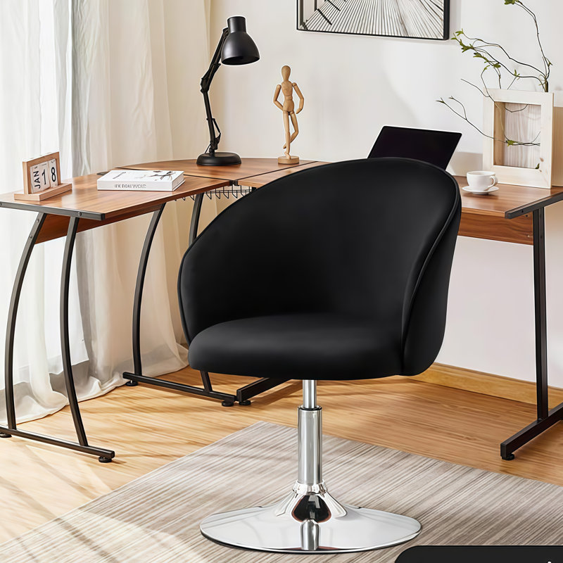Fauteuil d'appoint en velours, Velours noir