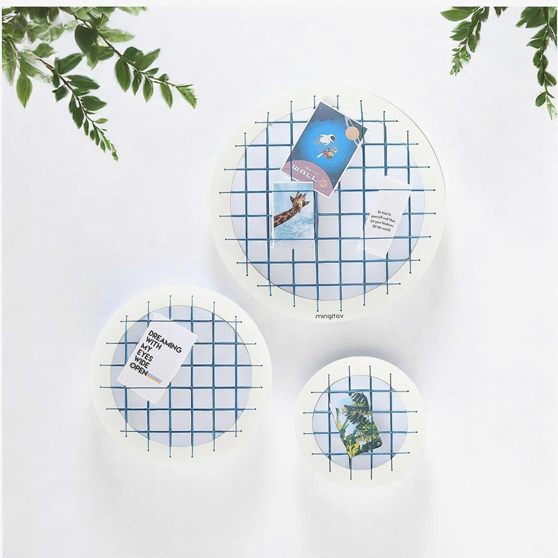 Talok Memory Board Wall Decor 3 Pieces, Blue